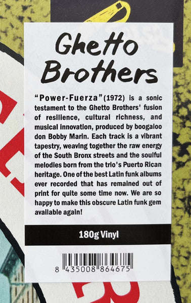 The Ghetto Brothers - Power-Fuerza (VINYL) | Mint (M) Mint (M)-