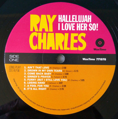 Ray Charles - Hallelujah I Love Her So! (VINYL) | Mint (M) Mint (M)-