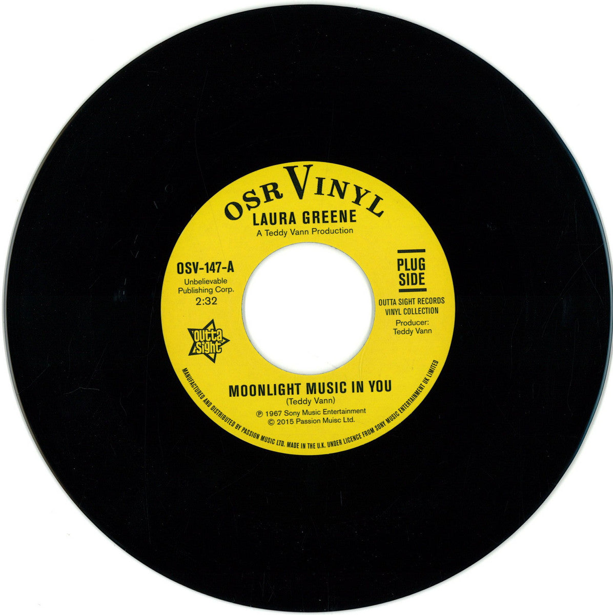 Laura Greene / Peggy March - Moonlight Music And You / If You Loved Me (VINYL 7" Outta Sight OSV147) | NEW Mint (M) Mint (M)-