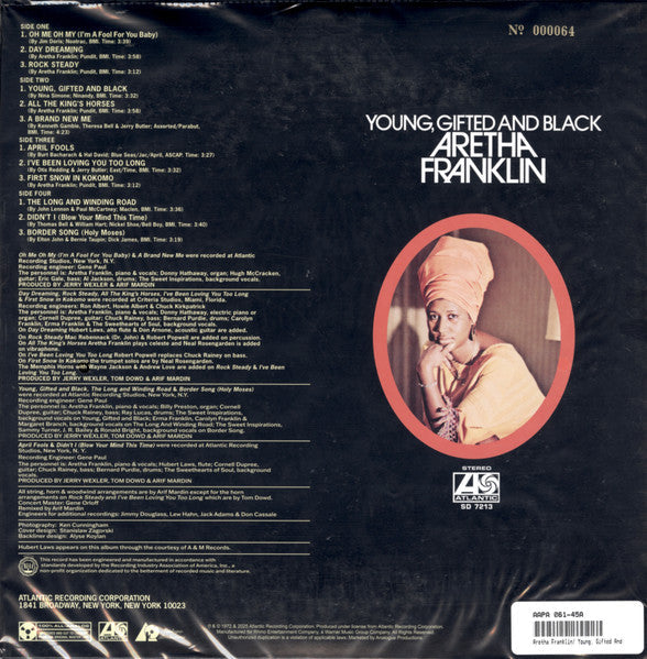 Aretha Franklin - Young, Gifted And Black (180G GATEFOLD VINYL 2xLP ANALOGUE PROD. 2025) | NEW-