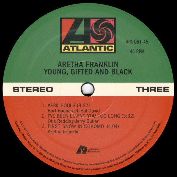 Aretha Franklin - Young, Gifted And Black (180G GATEFOLD VINYL 2xLP ANALOGUE PROD. 2025) | NEW-