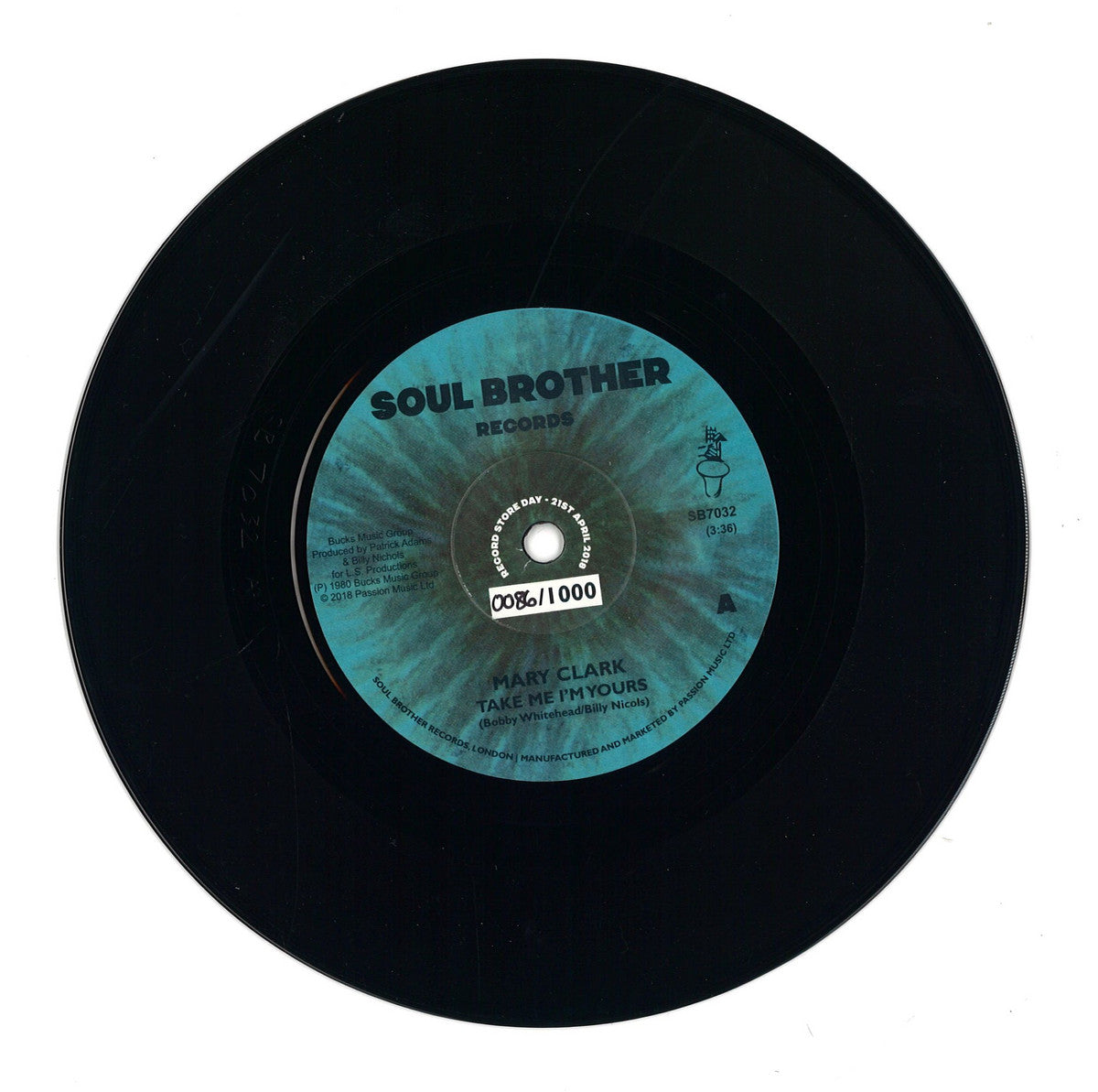 Mary Clark - Take Me I'm Yours / You Got Your Hold On Me (VINYL 7" Soul Brother Records SB7032) | NEW Mint (M) Mint (M)-