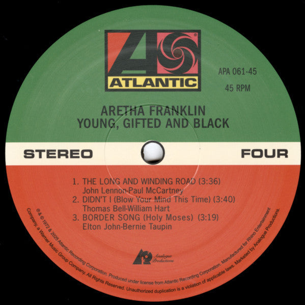 Aretha Franklin - Young, Gifted And Black (180G GATEFOLD VINYL 2xLP ANALOGUE PROD. 2025) | NEW-