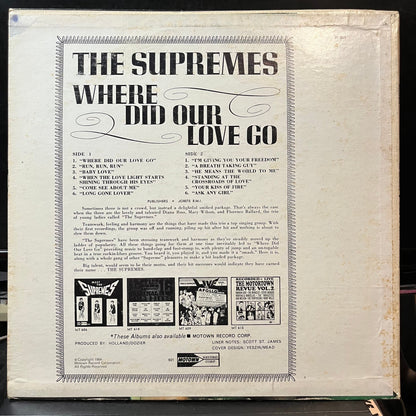 The Supremes - Where Did Our Love Go (VINYL LP MOTOWN MT 621 1964) | Very Good Plus (VG+) Very Good Plus Plus (VG++)-