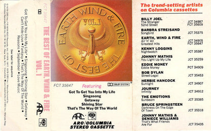 Earth, Wind & Fire - The Best Of Earth Wind & Fire Vol. I (CASSETTE) | Excellent+ (EX+) Excellent (EX)-