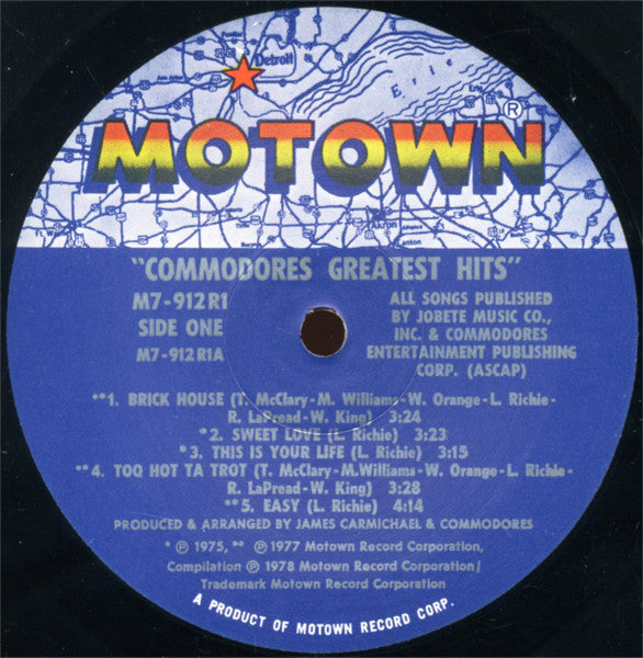 Commodores - Greatest Hits (VINYL) | Excellent+ (EX+) Near Mint (NM)-