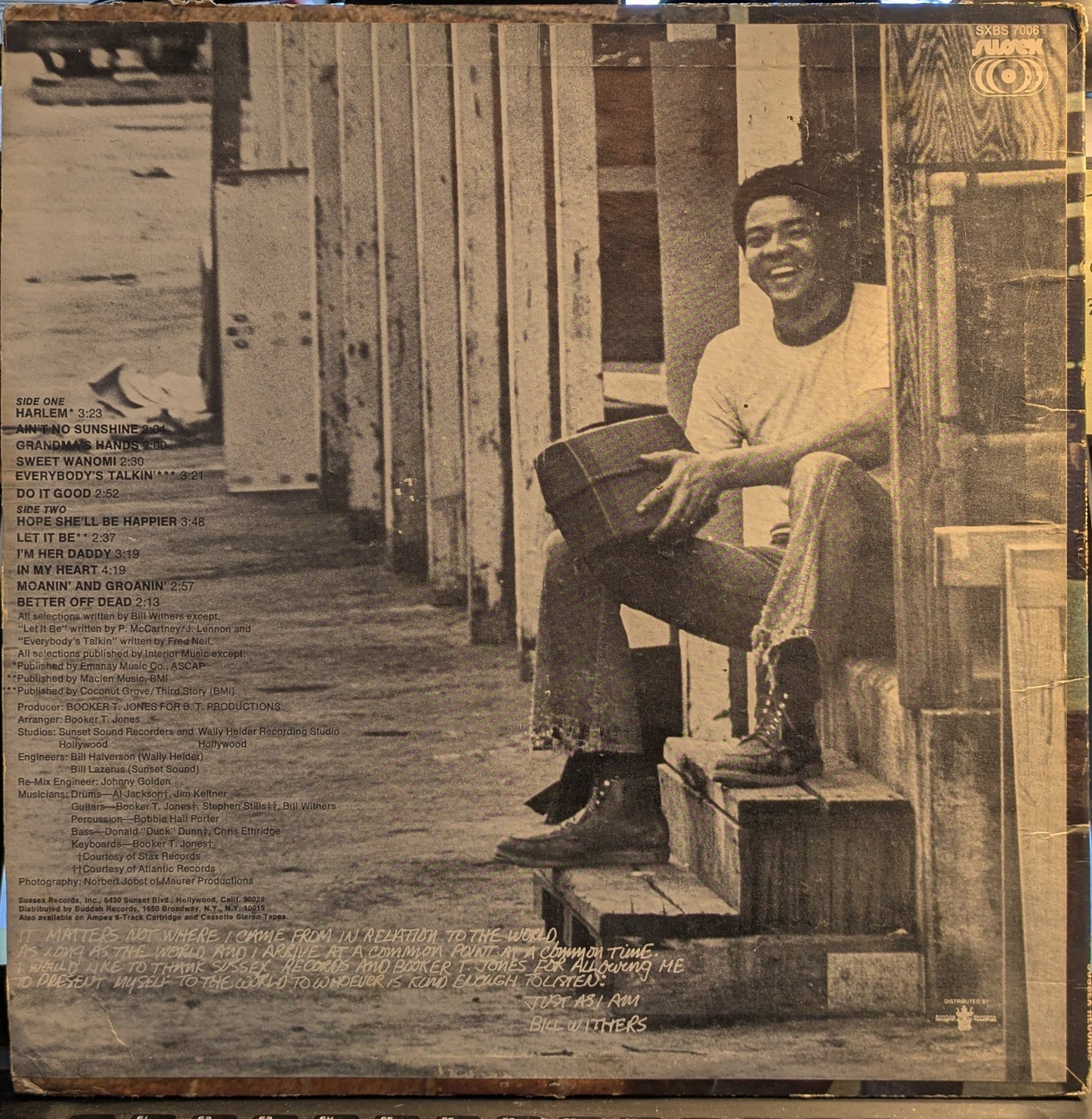 Bill Withers - Just As I Am (VINYL) | Good Plus (G+) Very Good (VG)-