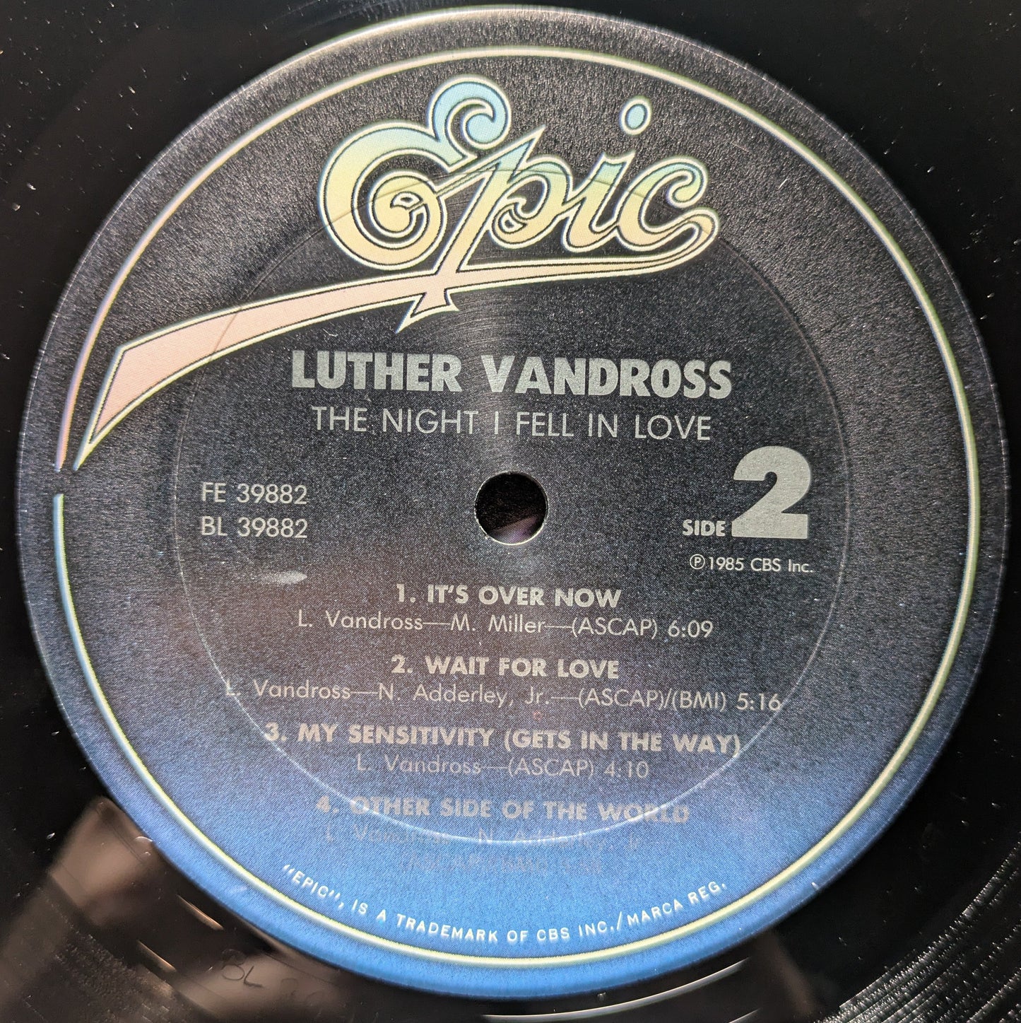 Luther Vandross - The Night I Fell In Love (VINYL) | Near Mint- (NM-) Excellent+ (EX+)-