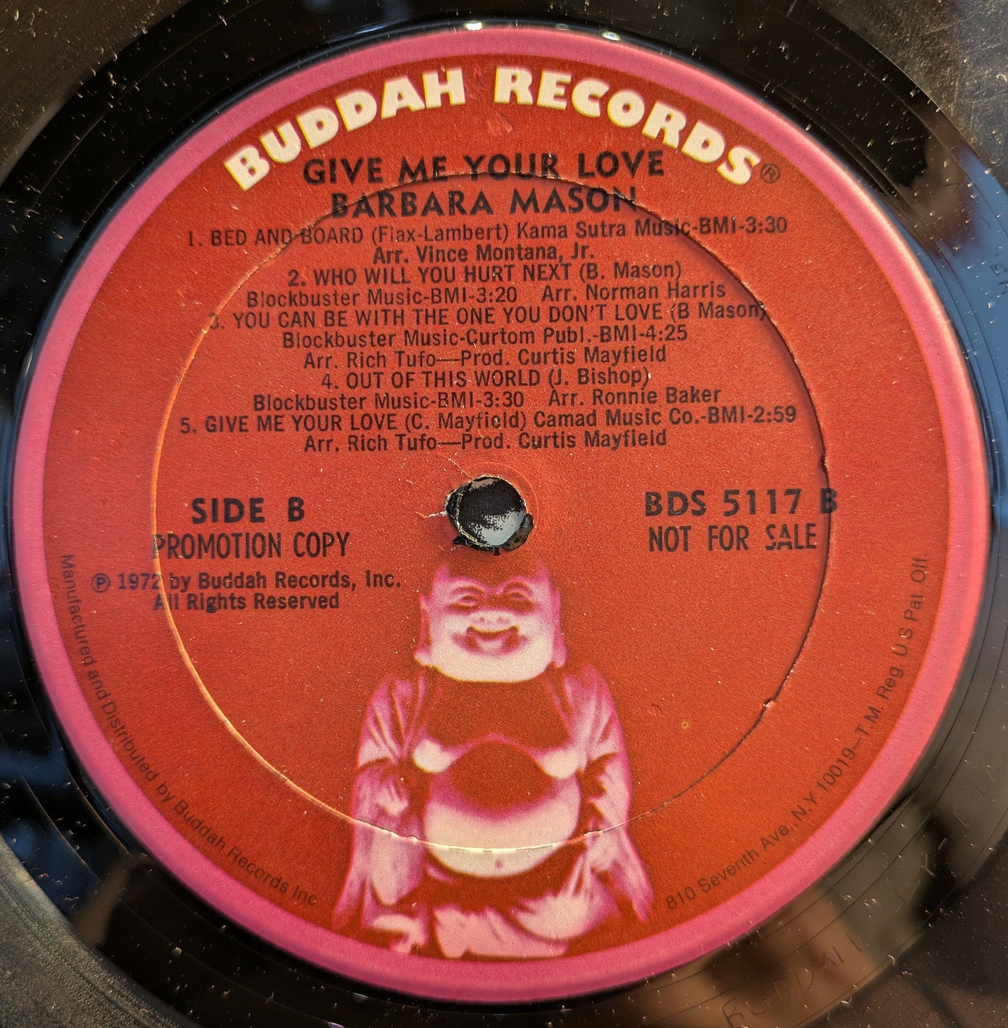 Barbara Mason - Give Me Your Love (PROMO VINYL) | Near Mint (NM) Very Good (VG)-