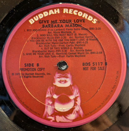 Barbara Mason - Give Me Your Love (PROMO VINYL) | Near Mint (NM) Very Good (VG)-