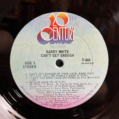 Barry White - Can't Get Enough (VINYL) | Near Mint- (NM-) Very Good Plus (VG+)-