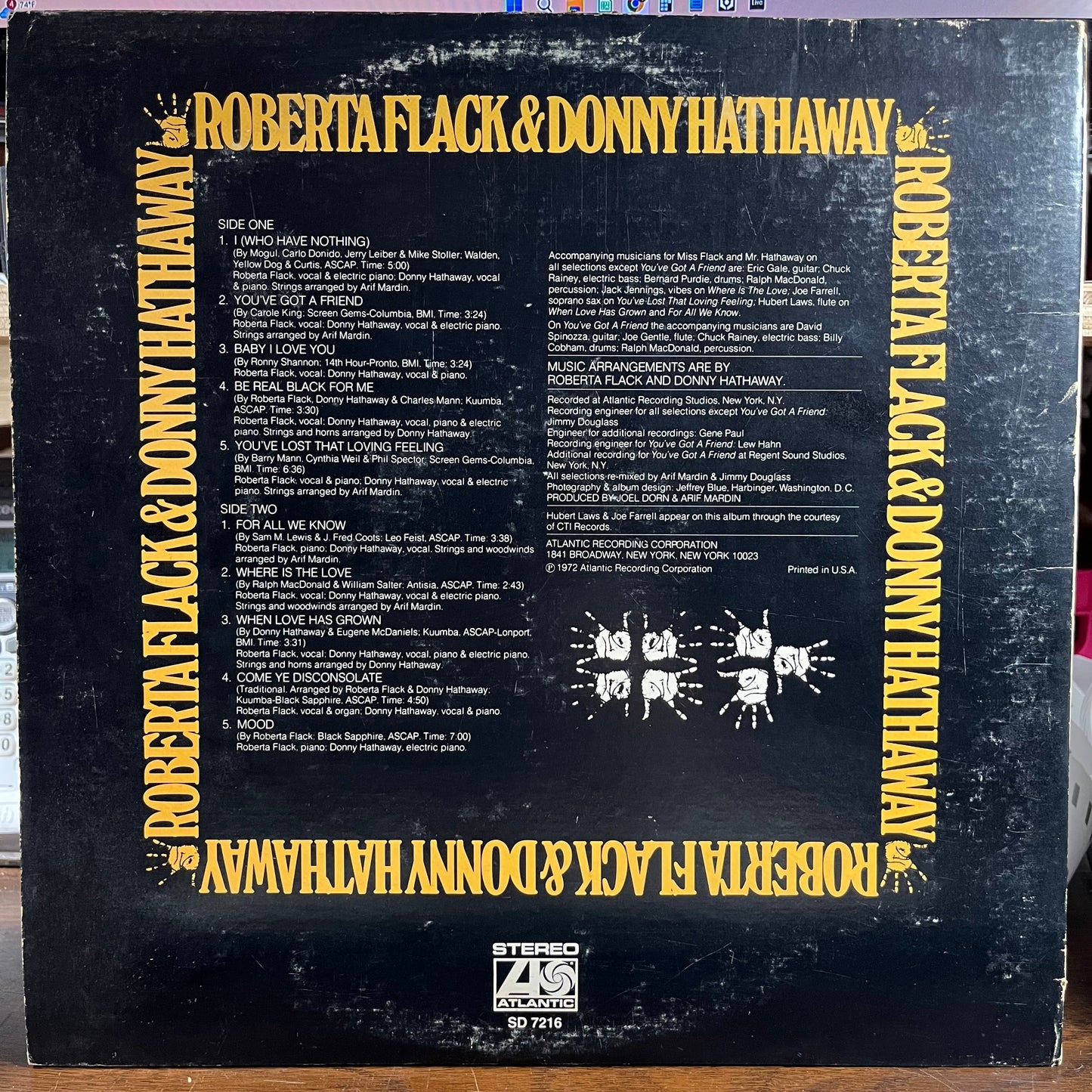 Roberta Flack - Roberta Flack & Donny Hathaway (VINYL) | Near Mint- (NM-) Very Good Plus (VG+)-