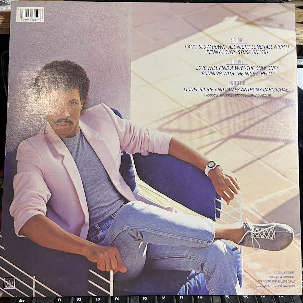 Lionel Richie - Can't Slow Down (VINYL) | Near Mint- (NM-) Near Mint (NM)-