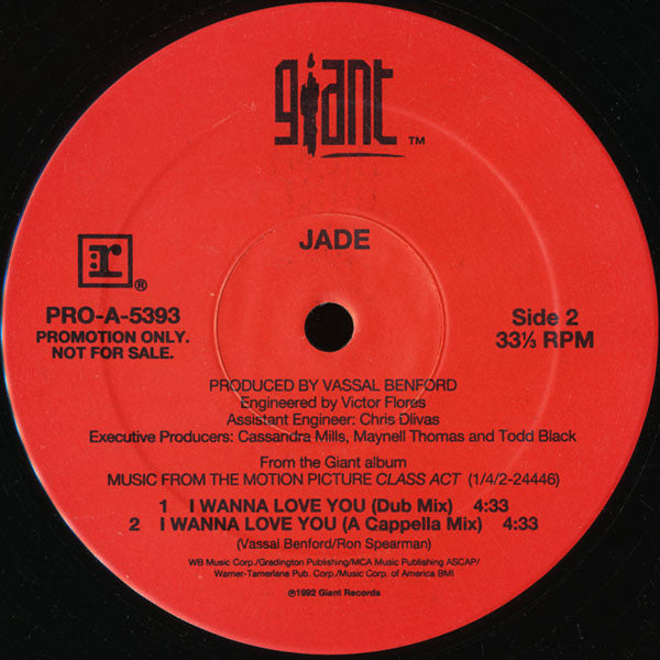 Jade (3) - I Wanna Love You (VINYL) | Near Mint (NM) Excellent+ (EX+)-