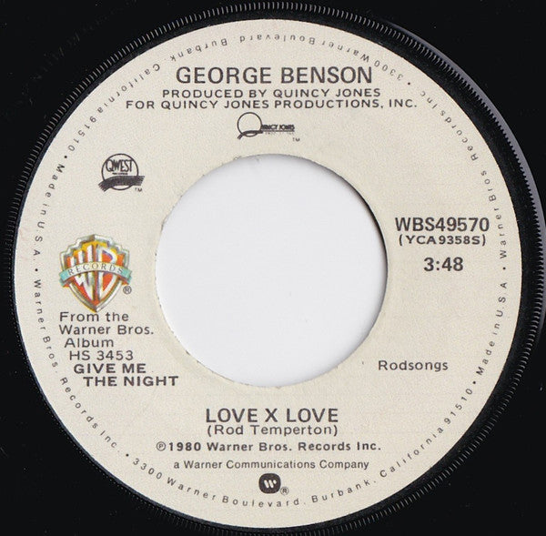 George Benson - Love X Love (7" VINYL) | Near Mint (NM) Near Mint- (NM-)-