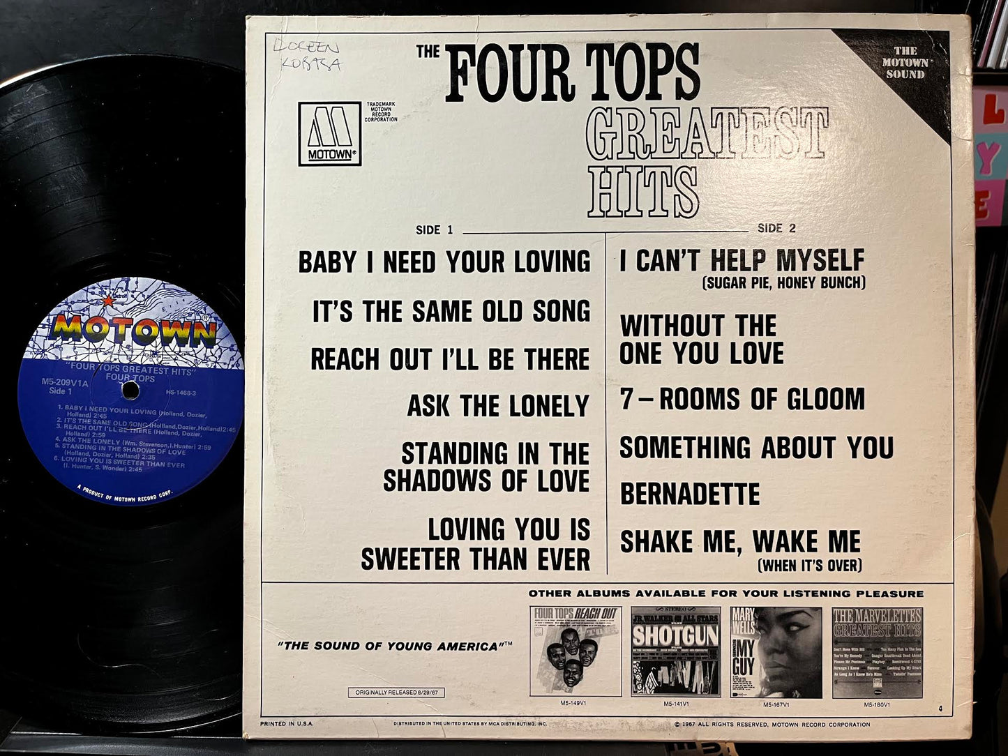 Four Tops - Greatest Hits (VINYL) | Near Mint (NM) Excellent+ (EX+)-