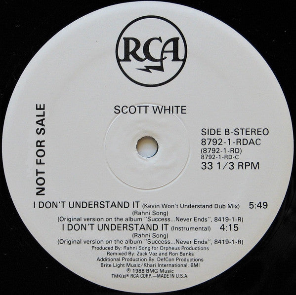 I Don't Understand It (12" VINYL) | Near Mint (NM) Very Good Plus (VG+)-