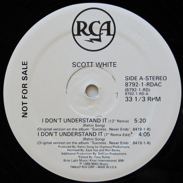 I Don't Understand It (12" VINYL) | Near Mint (NM) Very Good Plus (VG+)-