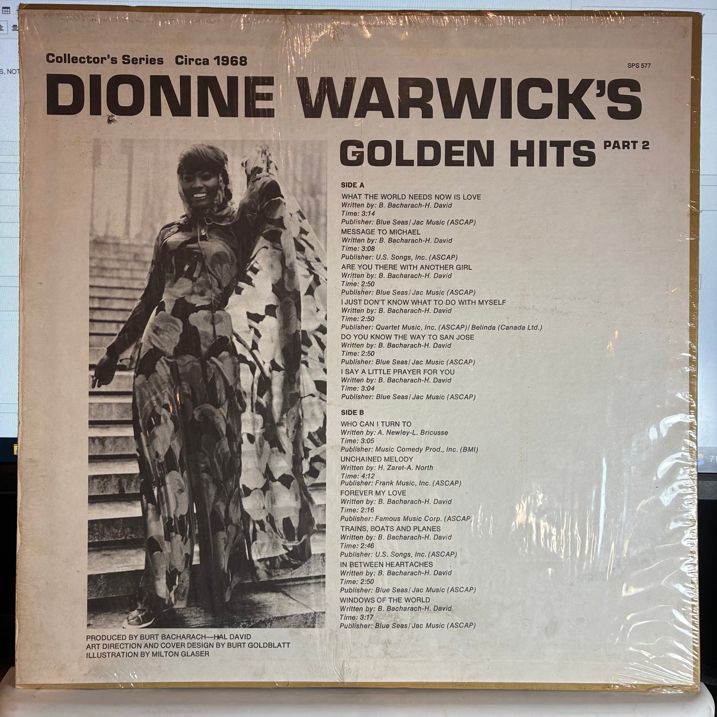 Dionne Warwick - Golden Hits Part 2 (VINYL) | Very Good Plus (VG+) Excellent (EX)-