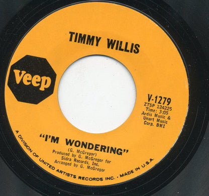 Timmy Willis - Mr. Soul Satisfaction / I'm Wondering (7" VINYL) | Very Good (VG) Generic-