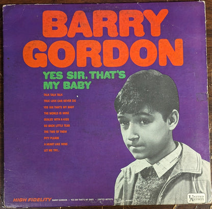 Barry Gordon - Yes Sir, That's My Baby*PROMO* | Very Good (VG) Very Good (VG)-