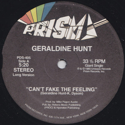 Geraldine Hunt - Can't Fake The Feeling | Mint (M) Generic-