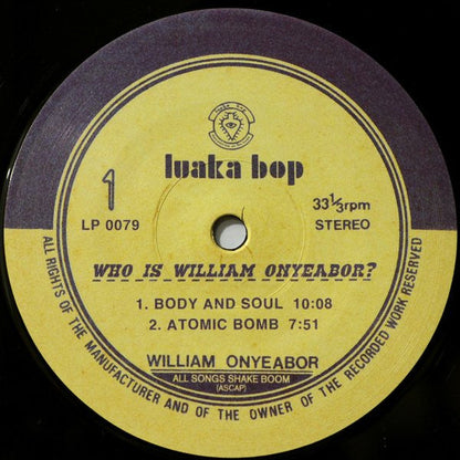 William Onyeabor - Who Is William Onyeabor? (3xVINYL) | Mint (M) Mint (M)--