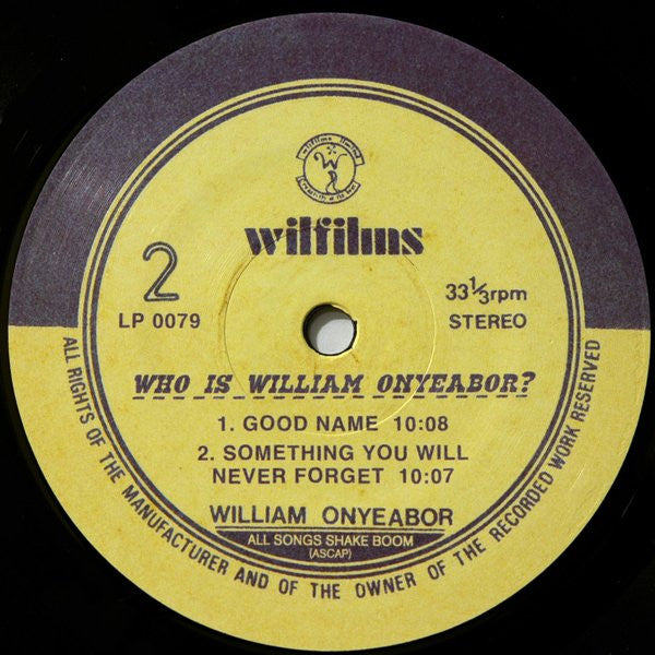 William Onyeabor - Who Is William Onyeabor? (3xVINYL) | Mint (M) Mint (M)--