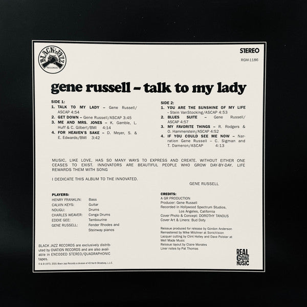 Gene Russell - Talk To My Lady | Mint (M) Mint (M)-