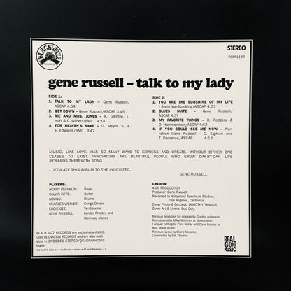 Gene Russell - Talk To My Lady | Mint (M) Mint (M)-