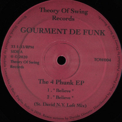Gourment De Funk - The 4 Phunk EP | Mint (M) Generic-