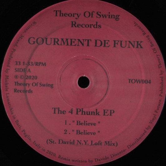 Gourment De Funk - The 4 Phunk EP | Mint (M) Generic-