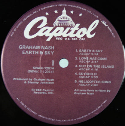 Graham Nash - Earth & Sky | Near Mint (NM) Near Mint (NM)-