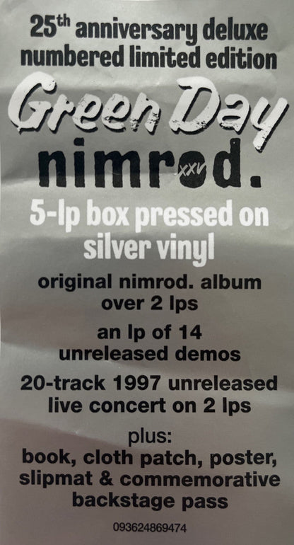 Green Day - Nimrod. XXV (5LP Box Color/Etched) | Mint (M) Mint (M)-