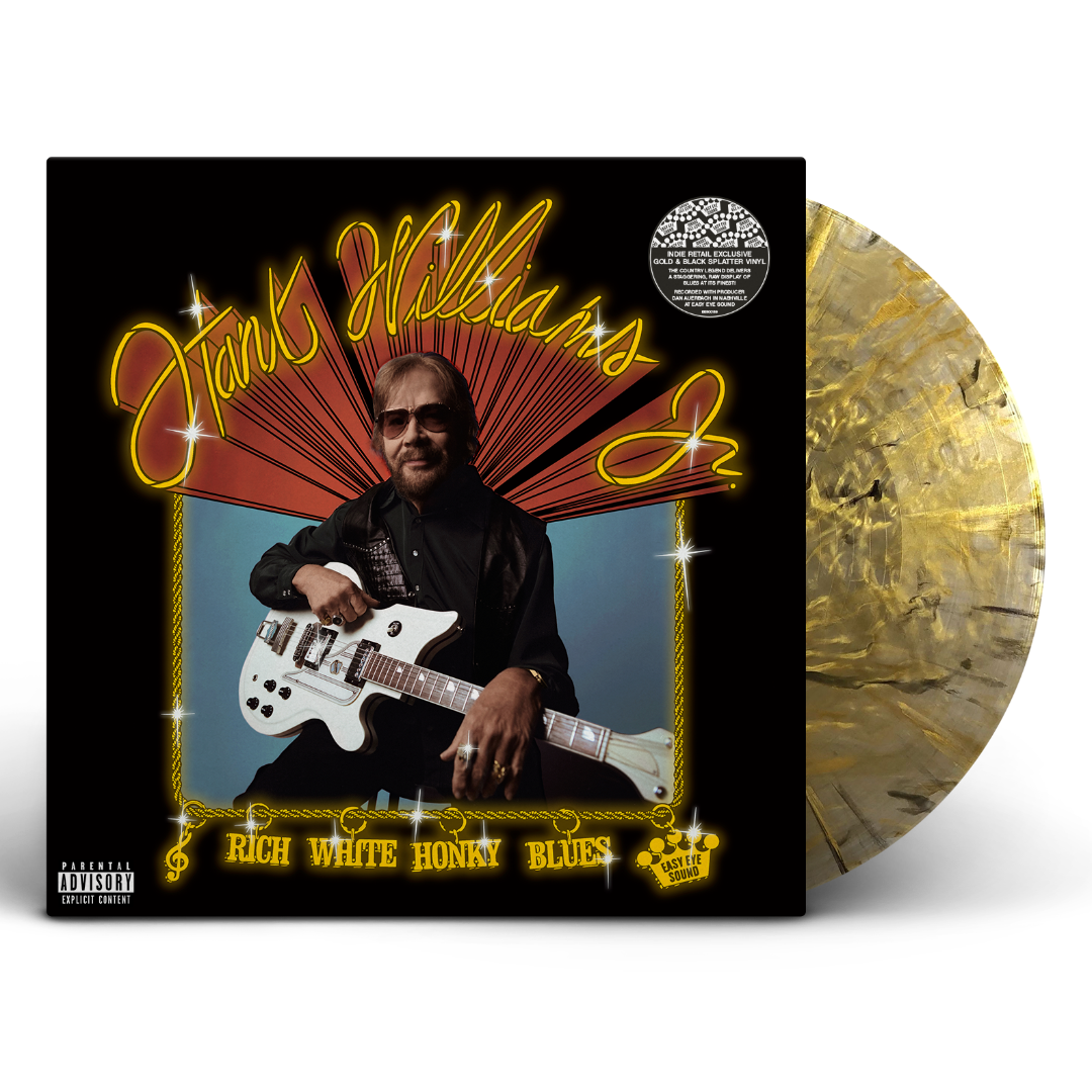 Hank Williams Jr. - Rich White Honky Blues [Explicit Content] (Colored Vinyl, Gold & Black Splatter, Indie Exclusive) |-