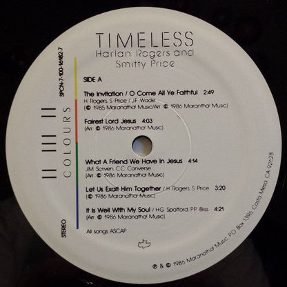 Harlan Rogers And Smitty Price - Timeless (Hymns In Colour) | Near Mint (NM) Near Mint (NM)-