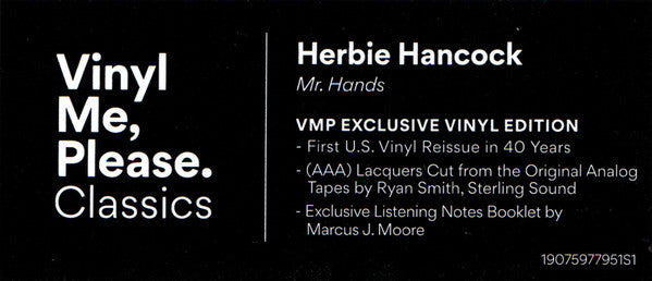 Herbie Hancock - Mr. Hands | Mint (M) Mint (M)-