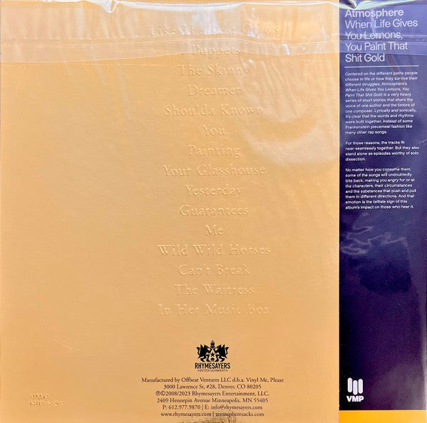 When Life Gives You Lemons, You Paint That Shit Gold (DINGED) | Mint (M) Excellent+ (EX+)-