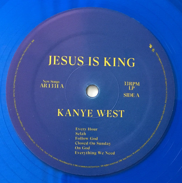 Kanye West - Jesus Is King (TRANSLUCENT BLUE VINYL) | Mint (M) Mint (M)-