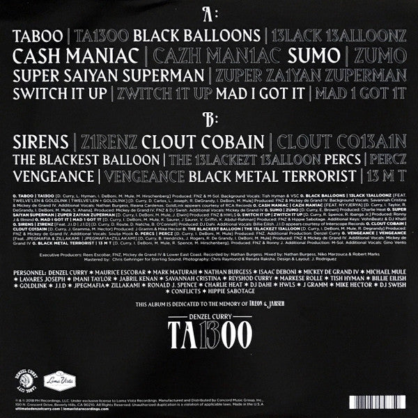 Denzel Curry - TA13OO (Metallic Marble Colored Vinyl) | Mint (M) Mint (M)-