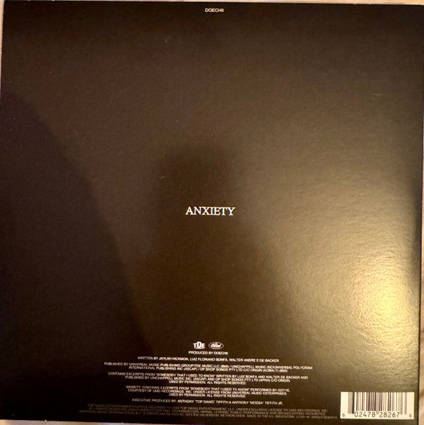 Doechii - Anxiety (Limited Edition, Silver Vinyl 7") |-