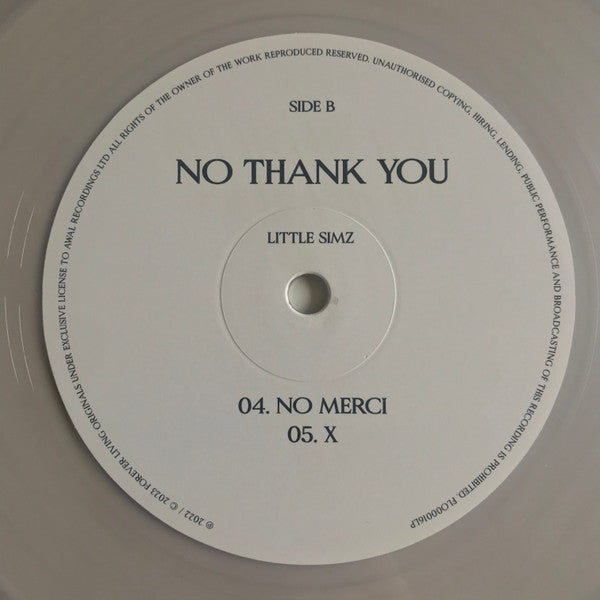 Little Simz - No Thank You (2xCLEAR VINYL) | Mint (M) Mint (M)-