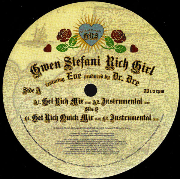 Gwen Stefani - Rich Girl (VINYL 12" INTERSCOPE B0003978-11 2004) | USED Mint (M) Near Mint (NM)-
