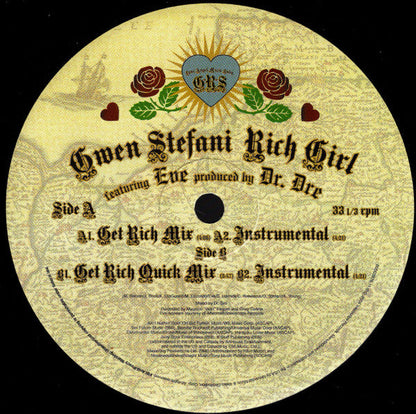 Gwen Stefani - Rich Girl (VINYL 12" INTERSCOPE B0003978-11 2004) | USED Mint (M) Near Mint (NM)-