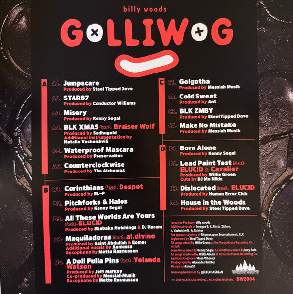 Billy Woods - Golliwog (2xVINYL) |-