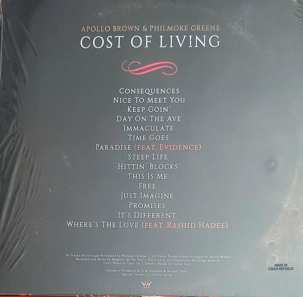 Apollo Brown Cost Of Living LP Mint (M) Mint (M)-