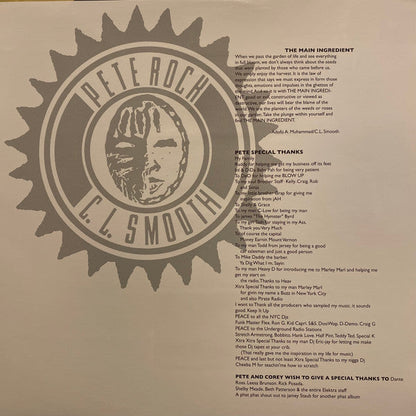 Pete Rock & C.L. Smooth - The Main Ingredient | Mint (M) Mint (M)-