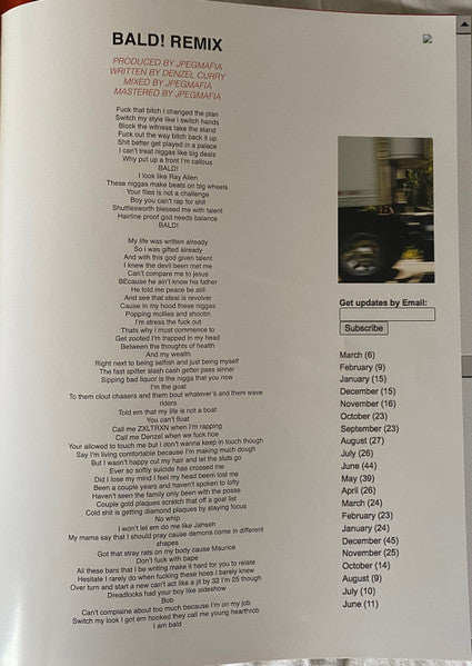 JPEGMAFIA - LP! (YELLOW VINYL) | Mint (M) Mint (M)-