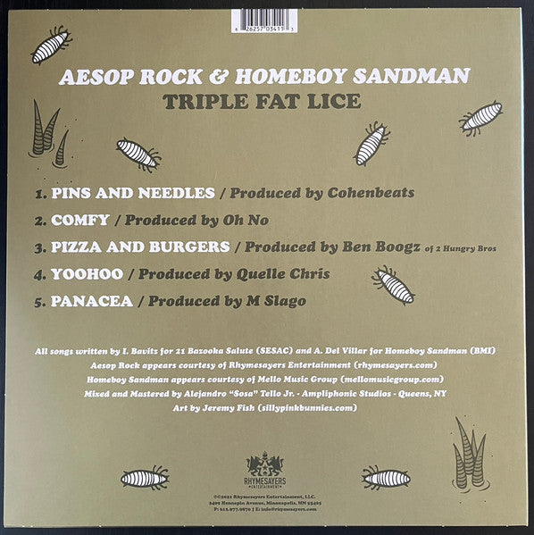 Aesop Rock & Homeboy Sandman - Triple Fat Lice | Mint (M) Mint (M)-
