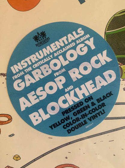 Aesop Rock X Blockhead - Garbology: Instrumentals (YELLOW, GREEN & BLACK VINYL) | Mint (M)-